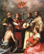 Andrea del Sarto The Debate over the Trinity oil painting